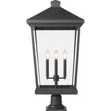 Z-Lite 4 Light Outdoor Pier Mounted Fixture 568PHXXLR-533PM-BK