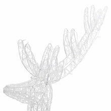 XXL Acrylic Christmas Reindeer Set of 2, Lighted Holiday Garden Decorations, Cool White LED Lights, Indoor Outdoor Festive Yard Decor, 8 Lighting Modes, 70.9 Inch Tall