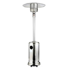AIZYR Large Stainless Steel Patio Heater, Gas Patio Heater with Wheels/Adjustable Thermostat for Balcony Patio Home,Liquefied Gas
