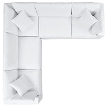 Modway Commix 5-Piece Sunbrella® Outdoor Patio L-Shaped Sectional Sofa in White