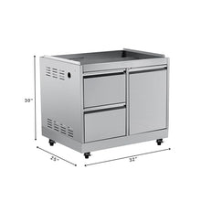 KoolMore Outdoor Kitchen 30 in. BBQ Liquid Propane Grill with Cabinet in Stainless-Steel (KM-OKS-BQ30-BQ30CAB)