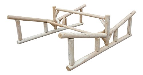 Log Kayak Rack 2-Place Rowboat Rack Unfinished