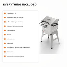 Hike Crew Outdoor Propane Deep Fryer, 57,000 BTU, 7.44-Gal, 3 Fry Baskets