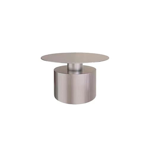 Chicken Couch End Table Stainless Steel Combination Coffee Table Creative Simple Style Sofa Side Table Round Home Small Apartment Coffee Table Corner Tables for Living Room(Large)