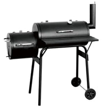Twin Barrel Outdoor Cart BBQ Grill, Charcoal Smoker Grill with Wheels for Backyard Party 5+ People