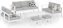 Wisteria Lane Aluminum Outdoor Patio Furniture Set Light Grey