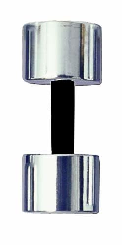 Ader Sporting Goods Chrome Dumbbell Pair Black Grip 5-50LB