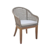 IC INTERNATIONAL CONCEPTS Set of Two Outdoor Teak Patio Dining Chair with Cushions - Natural