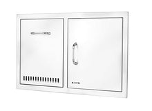 Bull Outdoor Products Premium Components for Outdoor Kitchen BBQ Island Door/Propane Drawer Combo with Reveal