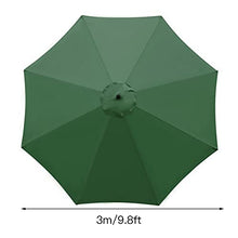 sdneNest Waterproof 10Ft Parasol Replacement Canopy Cover Durable Polyester Umbrella Shade for Garden & Patio,Green