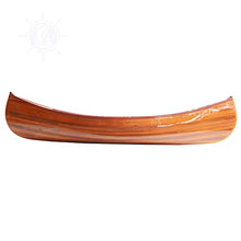 Old Modern Handicrafts 6-Feet Wooden Canoe with Ribs Natural Wood