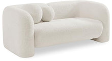 Meridian Furniture Emory Collection Art Deco Loveseat Cream