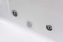 SIMBASHOPPING USA Whirlpool Bathtub Hydrotherapy 2 Persons 10 Water Jets Hot Tub 59" - Marbella