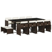 AMBERARD Patio Dining Set Set of 12 Brown Furniture Set