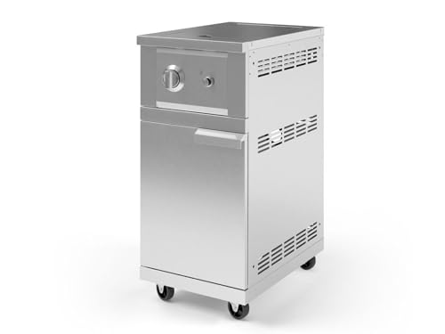 NewAge Products Stainless Steel Natural Gas Performance Side Burner with Cart