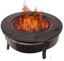 BBQ Grill Outdoor Outdoor Fire Pits Fire Basket Outdoor Barbeque Grill CharCast Iron Barbecue Stand Bowl Camping Picnic Outfire Wood Log Burner Heater Outdoor Stove Garden Dining