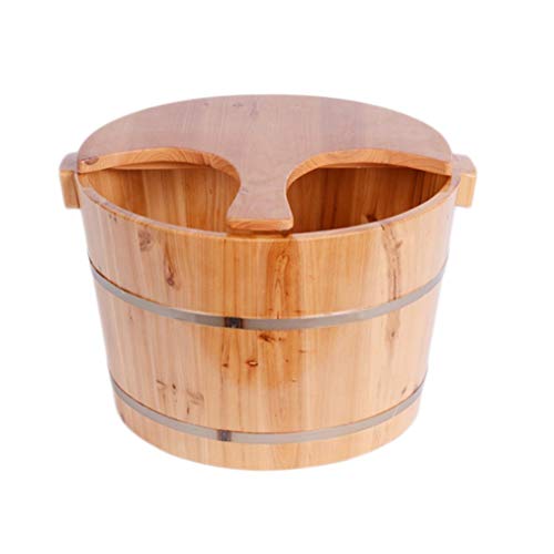 Bucket for Foot Bath,Sauna Accessories Sauna Bucket Water Bucket,Handmade Wooden Footbath Tubs,Foot Relaxing Barrel Present