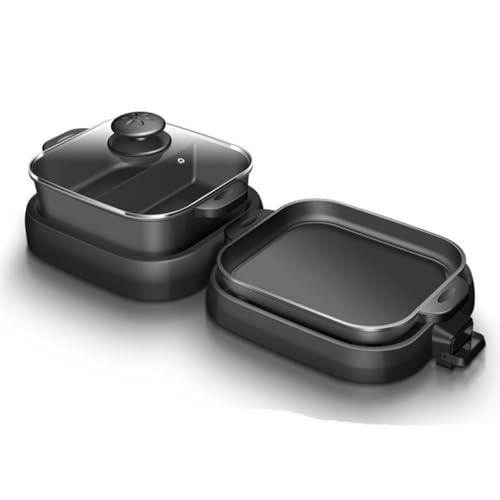 Hot Pot Barbecue Integrated Pot Home Smokeless Electric Barbecue Pan Roaster Electric Grill Kitchen Appliances(D)