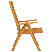 TUERYAFEK Solid Eucalyptus Wood Garden Armchairs 2 Pack, Folding Patio Chairs with 5 Position Reclining Backrest, Outdoor Seating for Terrace and Patio
