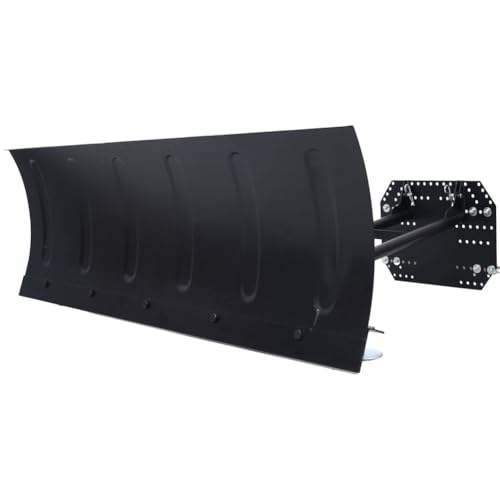HOYOC Snow Plow Blade, ATV Plow System,Heavy Duty Steel Blade Complete Universal Mount Package 47in, Universal Mount Plowing Attachment with Rubber Flaps for Most ATVs & UTVs