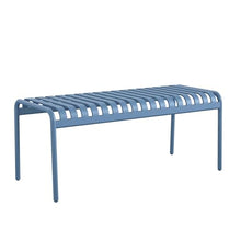 Novogratz Poolside Gossip, Ola All-Steel Table and Bench Set, French Blue