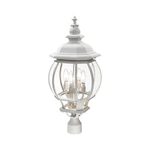 Livex Lighting 7703-13 Outdoor Post Top Lantern, White, 11.5 x 11.5 x 26.5