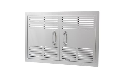 Bull Outdoor Products 30" Dual Lined Vented Double Door w/Reveal, Stainless Steel