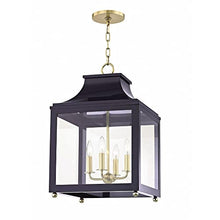 Bailey Street Home Four Light Large Pendant Polished Nickel/Navy Silver