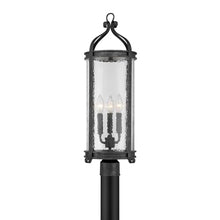 Savoy House 5-115-337 Preston Traditional Clear Pebbled Glass Outdoor Post Lantern, 3-Light 180 Total Watts, 27" H x 11" W, Iron Oxide