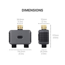 Value Garden Sprinkler Water Timer by 2 Way Rain Delay Filter Programmable Au-tomatic Irrigation Controller(3 PC EU(2-Way))