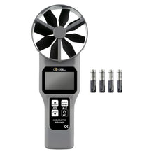 PCE Instruments PCE-VA 20 Wind Speed Meter, for HVAC & IAQ Checks, Measures Air Velocity 0.2 ... 30 m/s, Temp -4 ... 140°F, RH 0.1 ... 99.9% RH, with Volume Flow, Dew Point, Wet Bulb & Hold