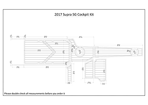 Generic Boat EVA Faux Teak Decking Floor Kit for 2017 Supra SG Cockpit