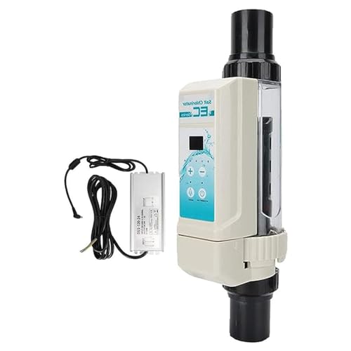 ZIJINGM Chlorine Generator Electrolyser Salt Chlorinator Salt Water System for Pools Self-Cleaning Salt Chlorine Generator for 50 m³ Swimming Pool ，Salt System Salt Water Chlorator (Size : 20)