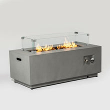 Propane Fire Pit Table Outdoor Gas Heater Steel Patio Fireplace Coffee Dining Bar Conversion Glass Wind Guard Lid Lava Rocks Pulse Ignition Adjustable Flame Tank Holder Cover