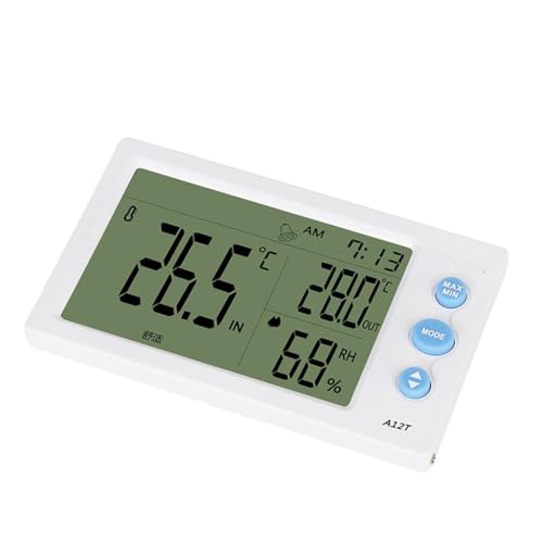 HBJWOV Digital Large Screen Temperature and Humidity Meter Home Indoor Electronic Thermometer Hygrometer Outdoor