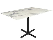 HBS 30" Tall OD211 Indoor/Outdoor All-Season Table with 32" x 48" White Marble Top