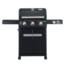Monument Grills Mesa Series, 3+1 Outdoor Barbecue Stainless Steel Propane Gas Grill, 3 Burners & 1 Side Burner 48,000 BTU Patio Garden Grill with Knob Controls, Mesa325, Black