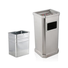 Ashtray Trash Can Stainless Steel Vertical Floor-mounted Ash Column Hotel Lobby Shopping Mall Elevator Entrance Ashtray Square Outdoor Trash Can Standing Ashtray Outdoor for Patio ( Color : D )