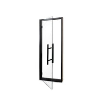 PROSAUNAS Clear & Tinted Glass Sauna Door, Prehung Tinted Glass Sauna Door (Right Hanging, Clear - Black Alder Frame 24x73)