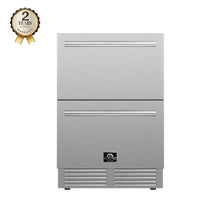 Forno Como 24-Inch Drawer Refrigerator, Stainless Steel, Outdoor/Indoor, 4.87 cu.ft. Capacity