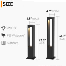 Outdoor Wall Lights Outdoor Landscape Path Light Modern LED Pathway Light Waterproof Bollard Lighting Fixture Garden Lawn Lamp for Patio Porch Courtyard Driveway Waterproof Pillar Lamp(80CM/31.5in)
