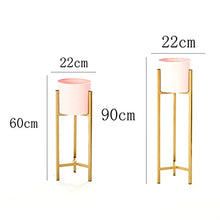 MIIKHI Potted Plant Stand 60/90cm Outdoor Furniture Nordic Plants Stand Balcony Shelf Plant Green Succulent Iron Art Rack Simple Floor Light Luxury Flower ho (Pink Single Layer 90cm)