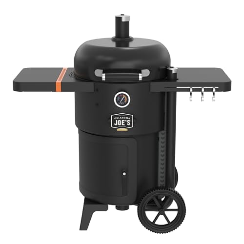 Oklahoma Joe's Bronco 18 in. Heavy Duty Charcoal Drum Smoker and Grill with 284 sq. in. Cooking Area in Black