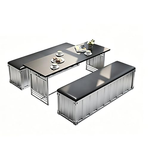 JOSOGO Iron Patio Table and Chair Set, Rust Resistant Metal Outdoor Furniture, Weatherproof Bistro Set for Garden Backyard Porch(6A)