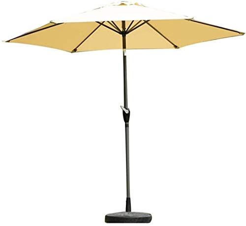 Outdoor Garden Parasols Parasols 2.7M Garden Patio Umbrella - UV70+ Crank and Tilt Umbrella for Outdoor Garden Patio Deck or Pool Side (Color : Beige Size : 9ft/270cm) (Beige 9ft/270cm)