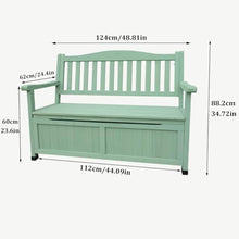 Jidanmian Storage Bench Deck Box for Patio Furniture, Solid Wood, Large Outdoor Bench Front Porch Decor and Outdoor Seating – Perfect to Store Garden Tools and Items(B)