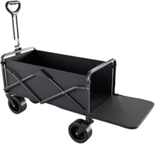 Camping Wagon – Heavy Duty Folding Trolley, 250kg Capacity, Compact Collapsible Cart ，for Shopping, Picnic, Garden, Beach, Fishing & Outdoor Festivals(Black)