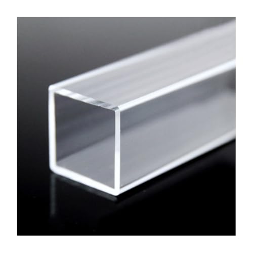 PuLaif Acrylic Square Tube 410mm Length for Garden Supplies Multiple Sizes(80x80x4mm)(200x200x4mm)