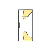 WAC Lighting DS-WD05-F35A-BZ 5-Inch Double Side Tube Arch Wall Mount, 3500K, Away from Wall