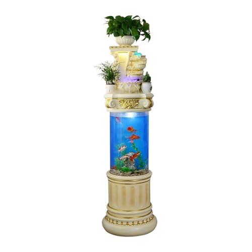 GLigeT Outdoor Water Fountain Garden Aquarium, Living Room Circulation Water Waterfall Fountain, Creative Home Large Floor Decoration Landscape Outdoor Fountain (Size : L)